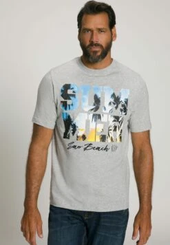 JP1880 T-Shirt Print - GraumelangeHellgrün