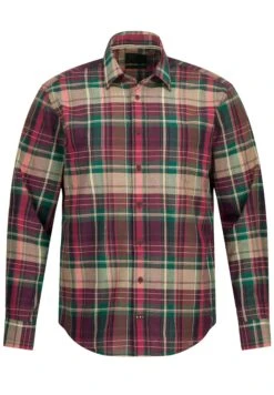 JP1880 Karo Langarm KentkragenModern Fit - Overhemd - Dunkel Weinrot -JP1880 f111a693dc82426d903fa02c43870409