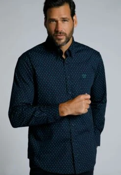 JP1880 Mit Tannenbäumen - Overhemd - Dunkel Marine