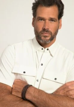 JP1880 Halbarm Kent-Kragen Modern Fit - Overhemd - Cremeweiß -JP1880 f9448562a889463792b14bcf34d3def9