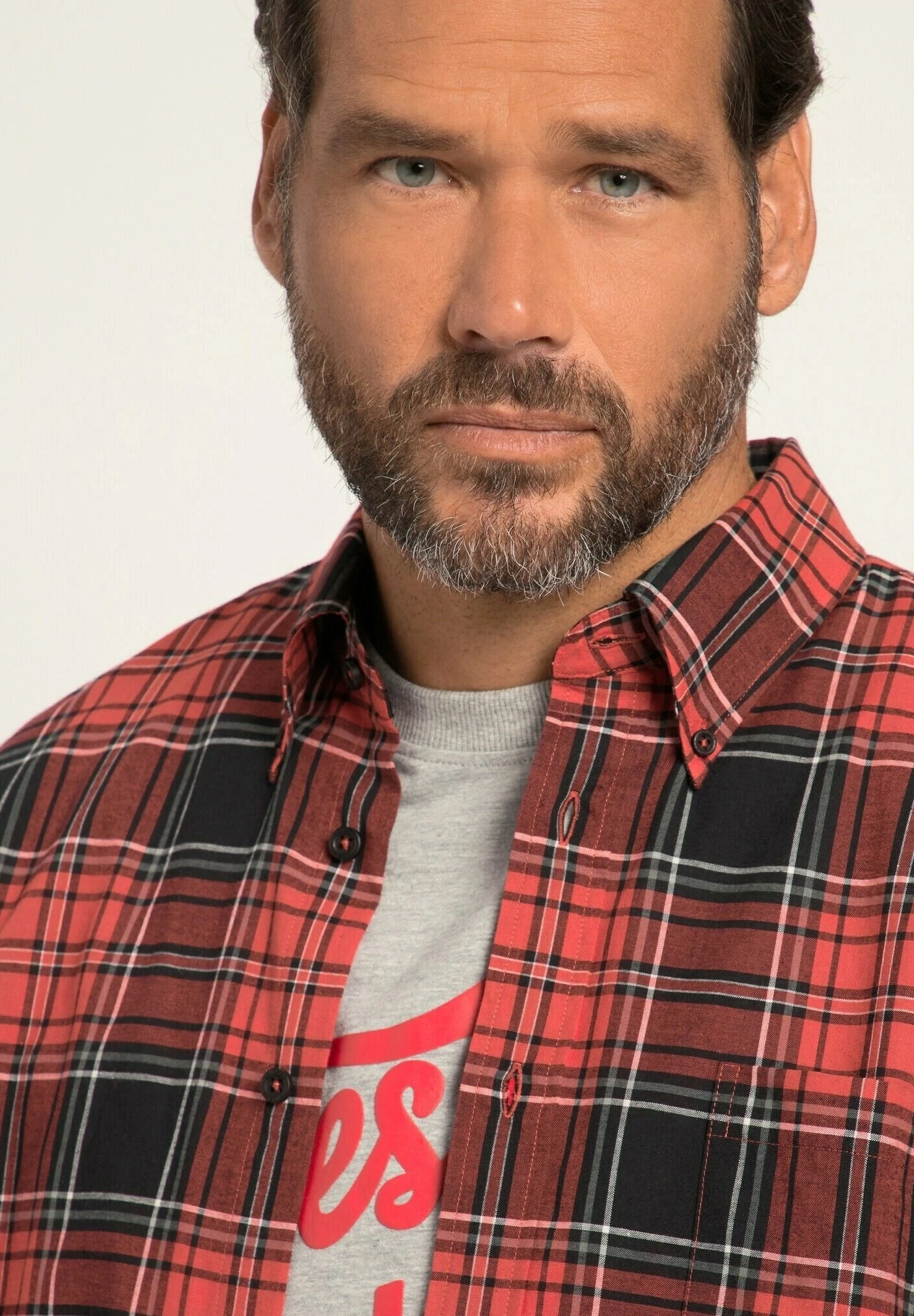 JP1880 Karolangarm Buttondown Kragen Modern Fit - Overhemd - Hellrot 4 JP1880 Karolangarm Buttondown Kragen Modern Fit - Overhemd - Hellrot - Afbeelding 2