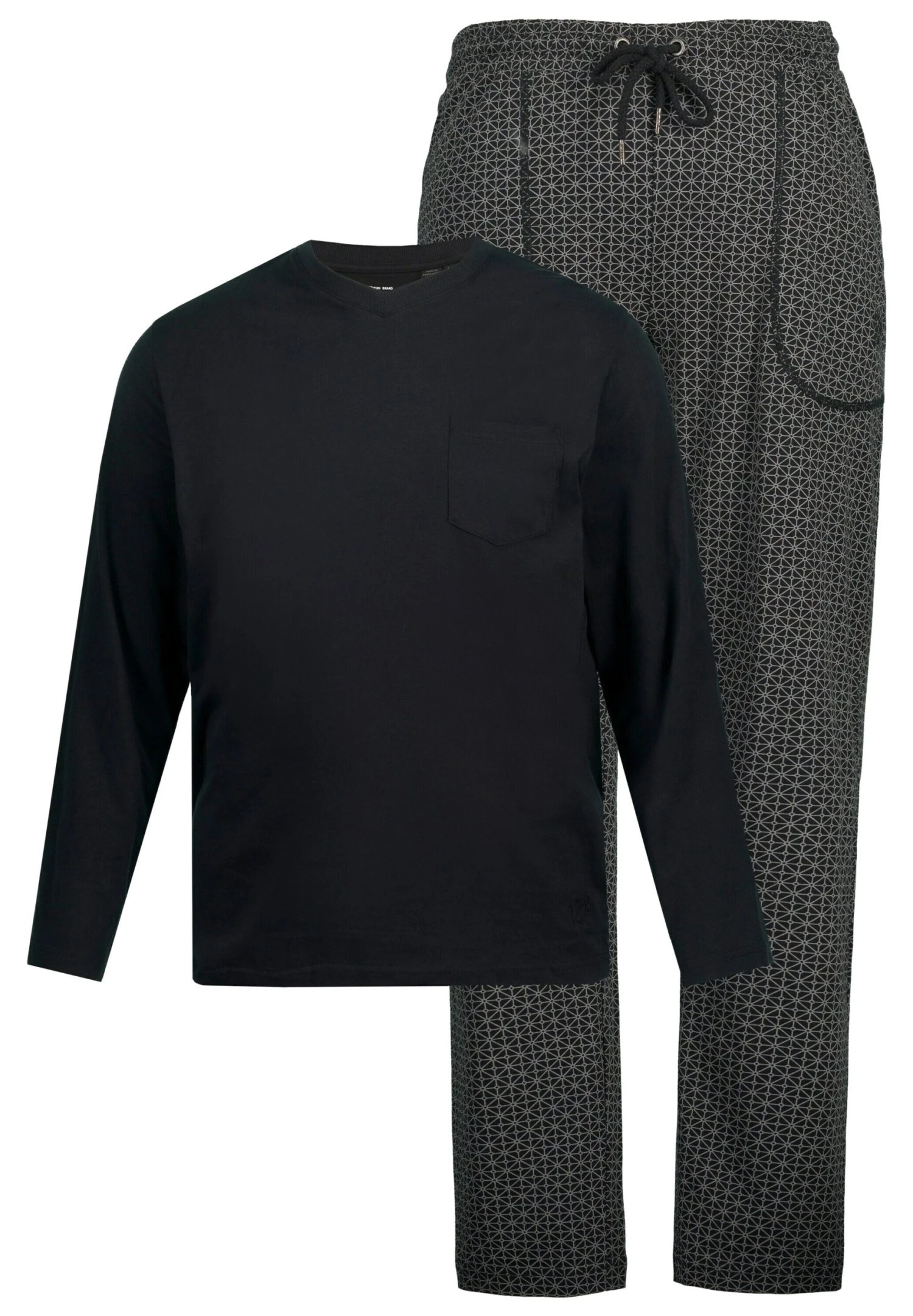 JP1880 Pyjama - Zwart 4 JP1880 Pyjama - Zwart - Afbeelding 2