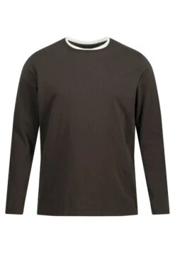 JP1880 Oeko Tex Doppel Ausschnitt - Longsleeve - Dark Brown -JP1880 ff3d1f87a7304b14bb2aeed09eddd971